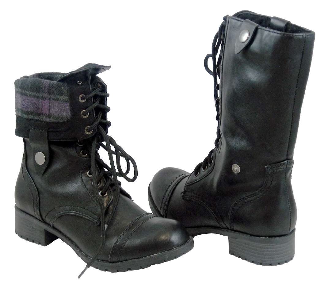 Combat Boots Fold Down - Yu Boots