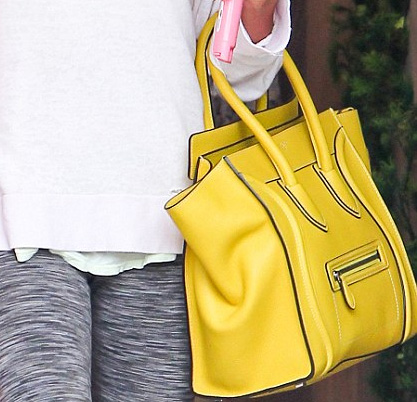 Ashley Tisdale\u0026#39;s yellow Celine leather handbag - My Fashion Wants  