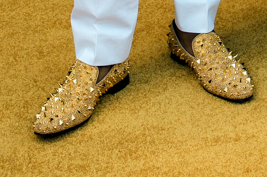 gold spiked loafers mens, louboutin studded mens shoes