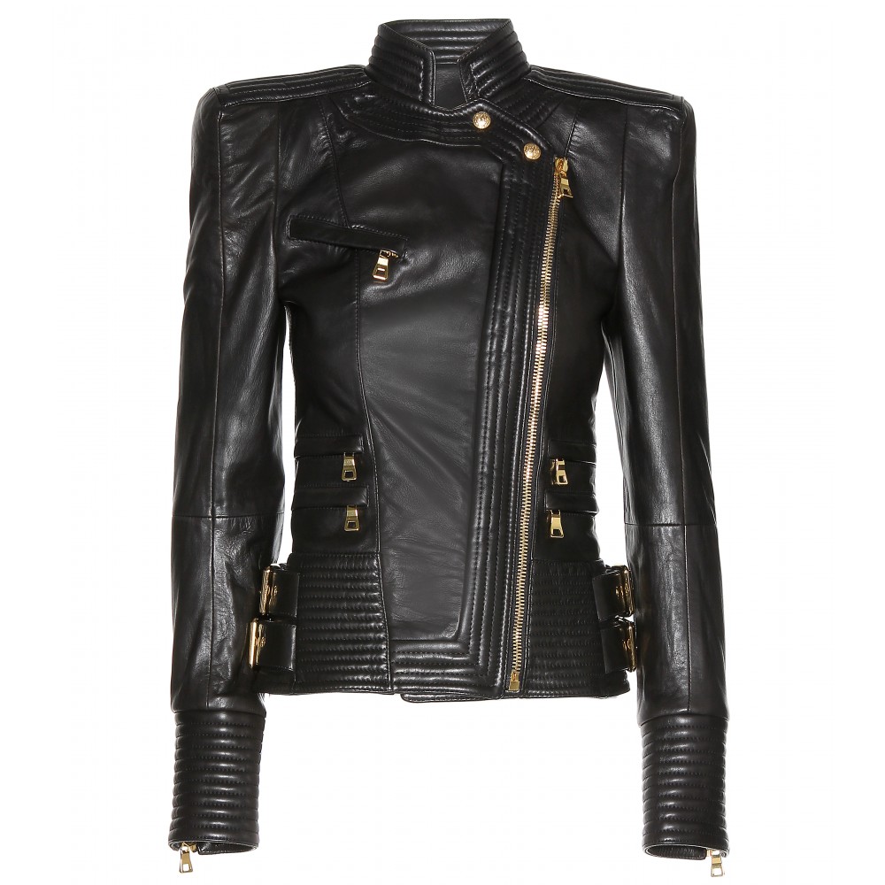 How to wear your Balmain motocross-inspired black leather jacket - My ...