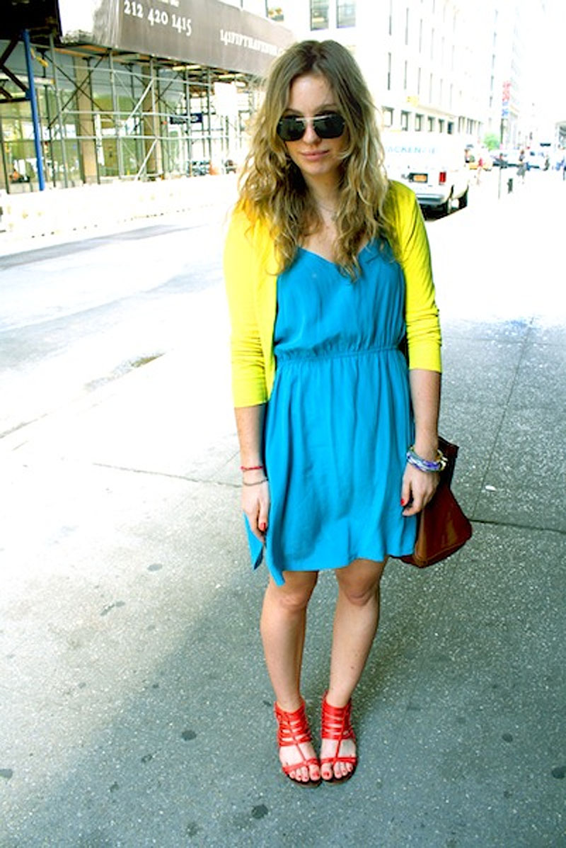 Wearing turquoise with yellow - My Fashion Wants